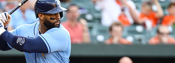 Tampa Bay Rays baseball star Diaz in action in an MLB game