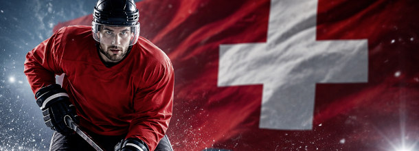 Ein Schweizer Eishockey-Spieler