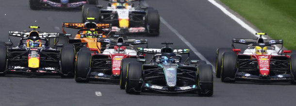 Formula 1-Fahrer bei einem Grand Prix