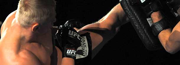 Ein MMA-Fighter im Oktagon