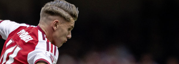 Arsenal soccer star Gyökeres in action in the UEFA Champions League